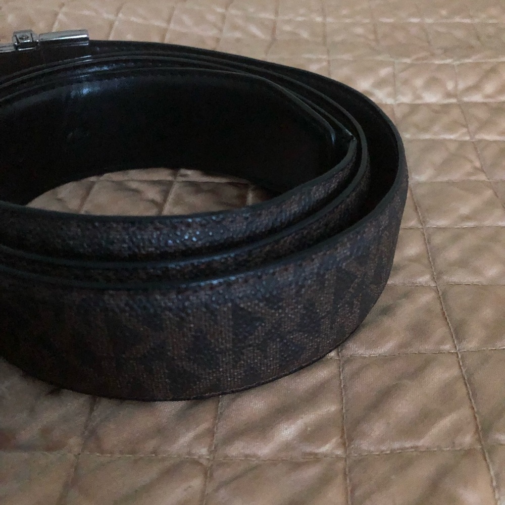 Michael Kors Mens Brown only Hardware Belt - Picture 6 of 14